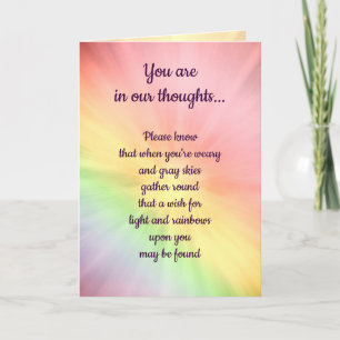 Du är i våra tankar, Rainbow Kort