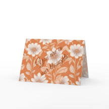 Du Är I Våra Tankar - Vita Blommor på Orange