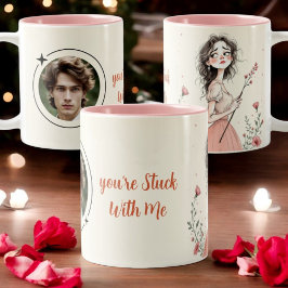 Du är ihop med mig Två-Tonad mugg