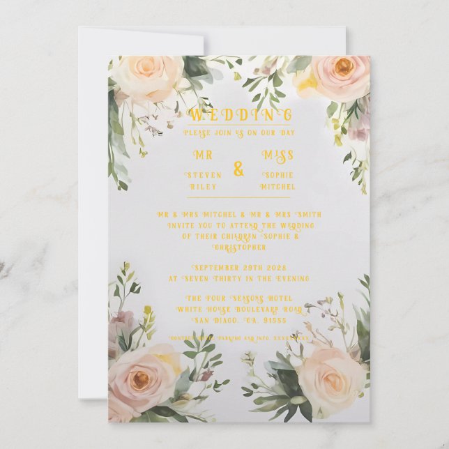 Du är inbjuden: A Firande i Kärlek Inbjudningar (Framsida)