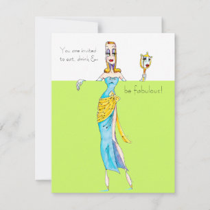 Du är inbjuden att äta, dricka och vara fantastisk inbjudningar