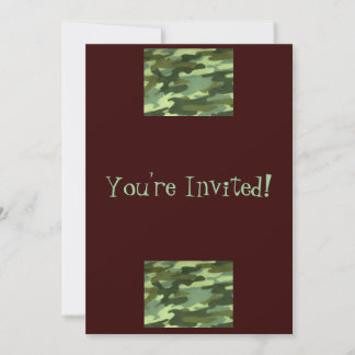 Du är inbjuden!-Camo Design Inbjudningar