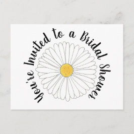 Du är inbjuden Daisy Flower Bröllopsdusch Blommig Inbjudan Vykort