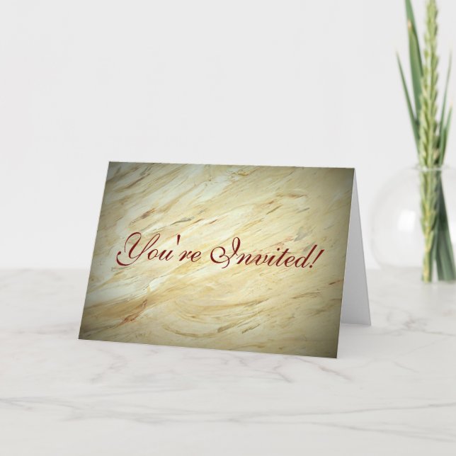 Du är inbjuden! Gamla World Marble Greeting Cards Inbjudan (Framsida)