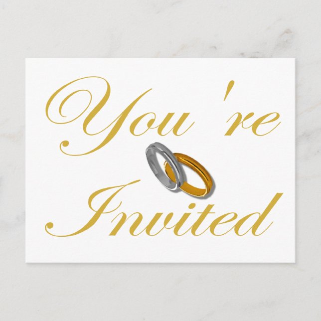 Du är inbjuden inbjudan vykort (Framsida)