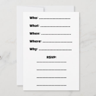 "Du är inbjuden. Kommer du?" Inbjudningar