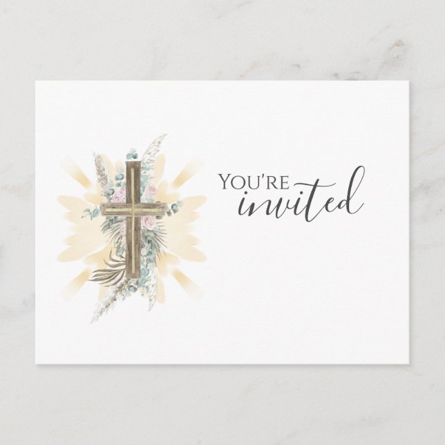 Du är inbjuden kyrka vykort (Framsida)