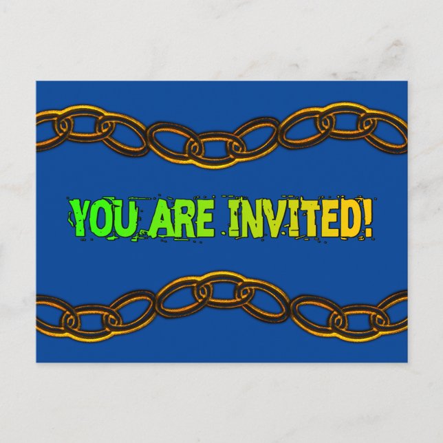 Du är inbjuden meddelande vykort (Framsida)