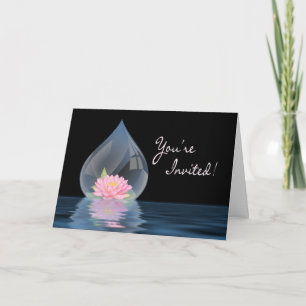 DU ÄR INBJUDEN - MULTIMÅL - LOTUS I VATTENDROP INBJUDAN