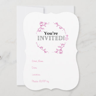 Du är inbjuden! Platt inbjudan