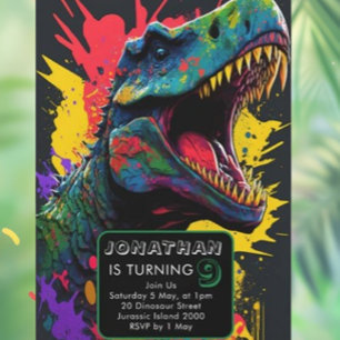 Du är inbjuden till en Dino-Mite Party! Inbjudningar