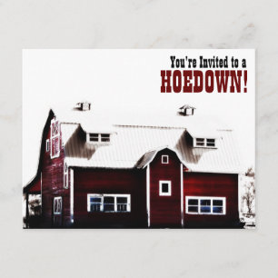 Du är inbjuden till en Hoedown! Land Party Inbjudningar