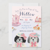 Du är inbjuden till en Valp av Tea-meddelande