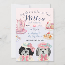 Du är inbjuden till en Valp av Tea-meddelande Meddelande