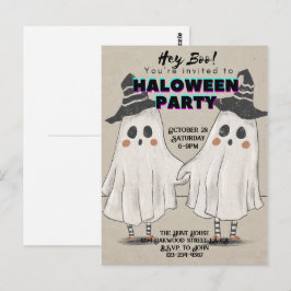 Du är inbjuden till halloween Postcard Vykort