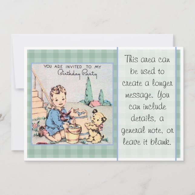 Du är inbjuden till min Födelsedagsfest Inbjudningar (Framsida)