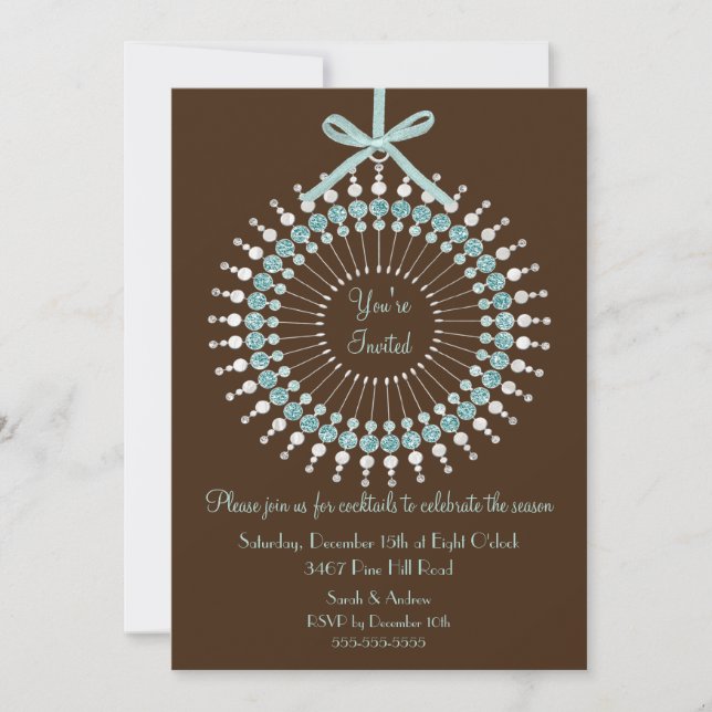 Du är inbjuden till prydnadsjulfest inbjudningar (Framsida)