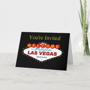 Du är inbjudna Las Vegas inbjudankort Inbjudan