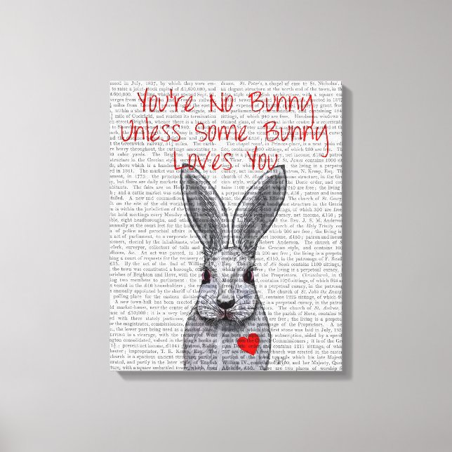 Du är ingen Bunny Canvastryck (Framsida)