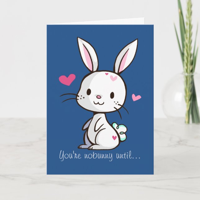 Du är ingen bunny förrän helgkort (Framsida)