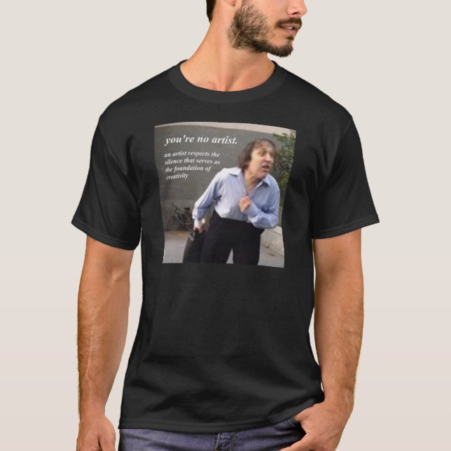 du är ingen konstnär present pojkvän retro t shirt (Framsida)