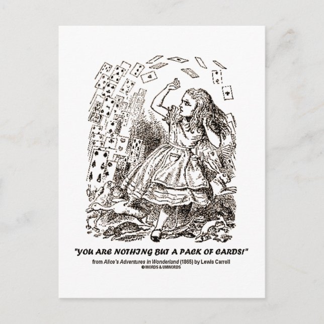 Du är inget annat än ett kort. vykort (Framsida)
