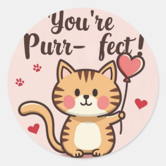 "Du är inkräktare!" Cat Valentine's Sticker Runt Klistermärke
