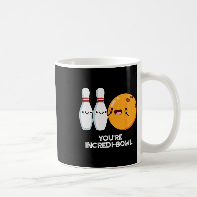 Du är Inkrei-bowl Funny Bowling Pun Kaffemugg (Höger)