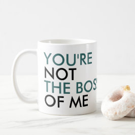 Du är inte Chef i min typografi Kaffemugg