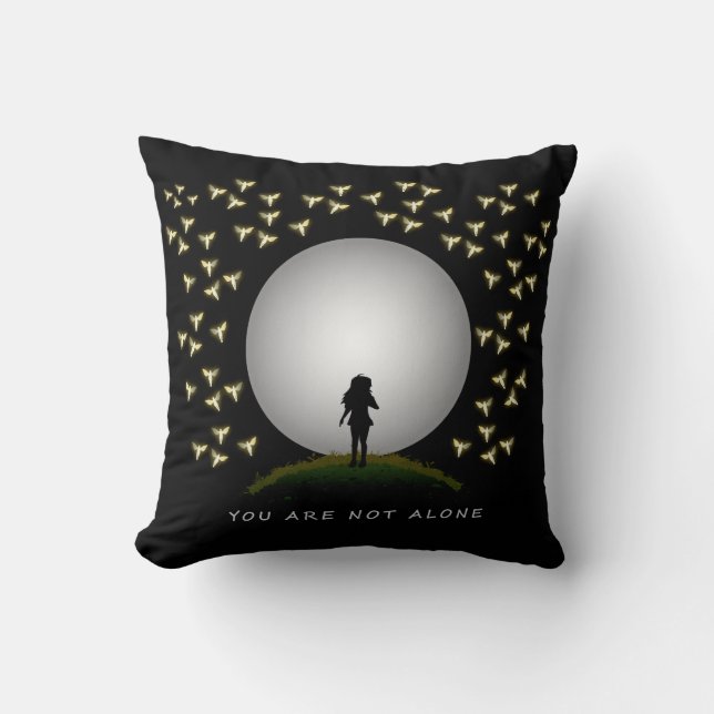 Du är inte Ensam Angel Message of Hope Pillow Kudde (Framsida)