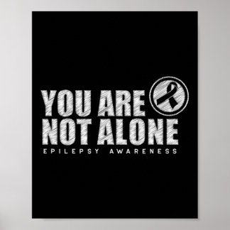 Du är inte Ensam Bära Lila Dag Epilepsi Awarene Poster