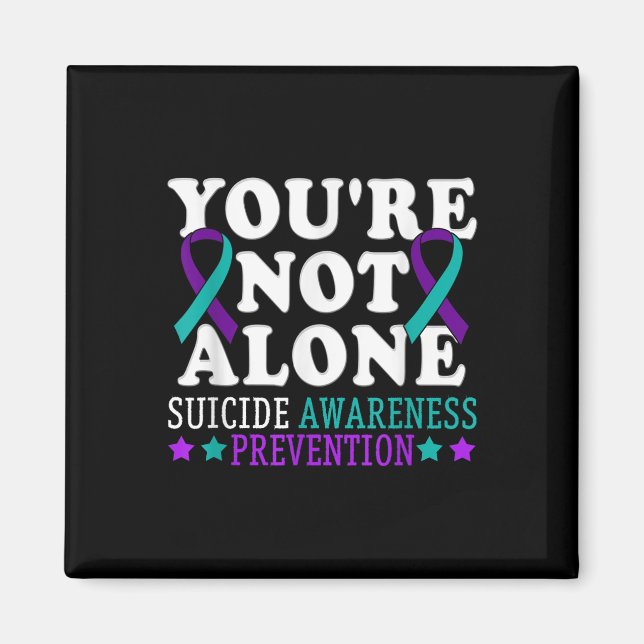 Du är inte ensam Depression Självmord Prevention M Magnet (Framsidan)