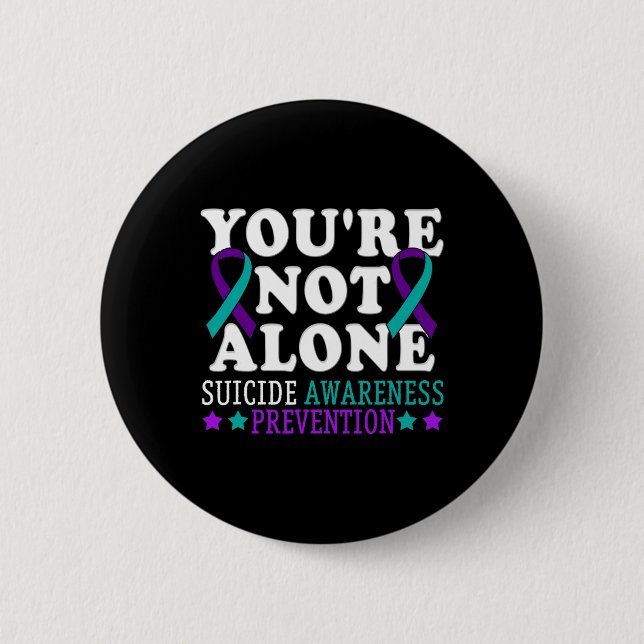 Du är inte Ensam Depression Suicide Prevention Awa Knapp (Framsida)