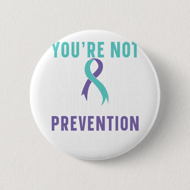 Du är inte Ensam Depression Suicide Prevention Awa Knapp (Framsida)