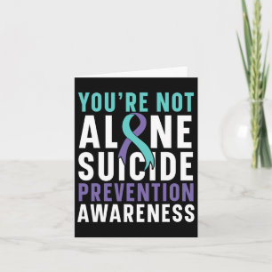 Du är inte Ensam Depression Suicide Prevention Awa Kort