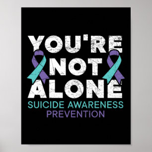 Du är inte Ensam Depression Suicide Prevention Awa Poster