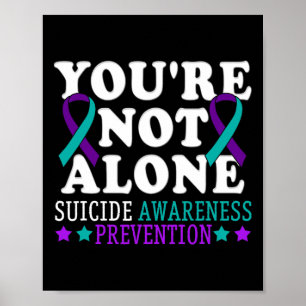 Du är inte Ensam Depression Suicide Prevention Awa Poster