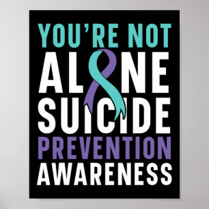 Du är inte Ensam Depression Suicide Prevention Awa Poster