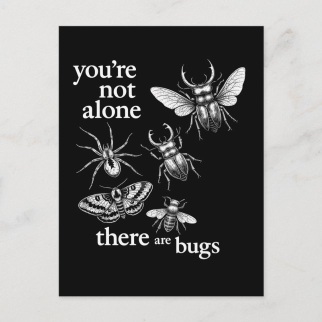 Du är inte ensam, det finns insekter vykort (Framsida)