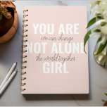 Du är inte Ensam Girl Positive Motivation Citate Anteckningsbok<br><div class="desc">Du är inte Ensam Girl Positive Motivation Citate</div>