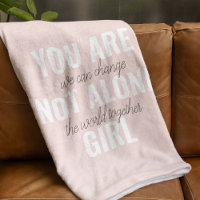 Du är inte Ensam Girl Positive Motivation Citate