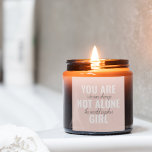 Du är inte Ensam Girl Positive Motivation Citate Fyrkantigt Klistermärke<br><div class="desc">Du är inte Ensam Girl Positive Motivation Citate</div>