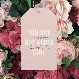 Du är inte Ensam Girl Positive Motivation Citate Presentetikett