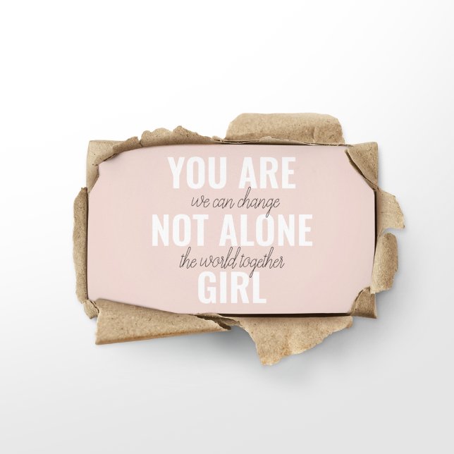 Du är inte Ensam Girl Positive Motivation Citate Visitkort (Skapare uppladdad)
