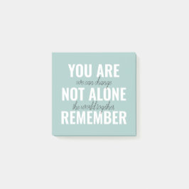 Du är inte Ensam, kom ihåg inspirationsmentan Post-it Block