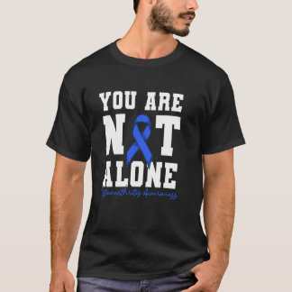 Du är inte ensam Osteoarthritis Medvetenhet Blå Ri T Shirt