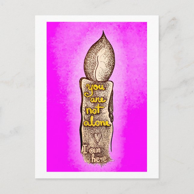 Du är inte ensam PINK kärleksfull vänskap citat Vykort (Framsida)