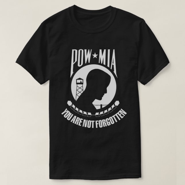Du Är Inte Glömd POW/MIA T Shirt (Design framsida)