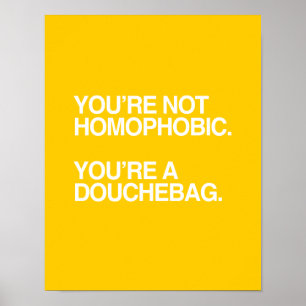 DU är INTE HOMOPHOBIC - VIT - .png Poster