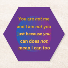 "Du är inte jag", tänkte dikt citat Underlägg Papper